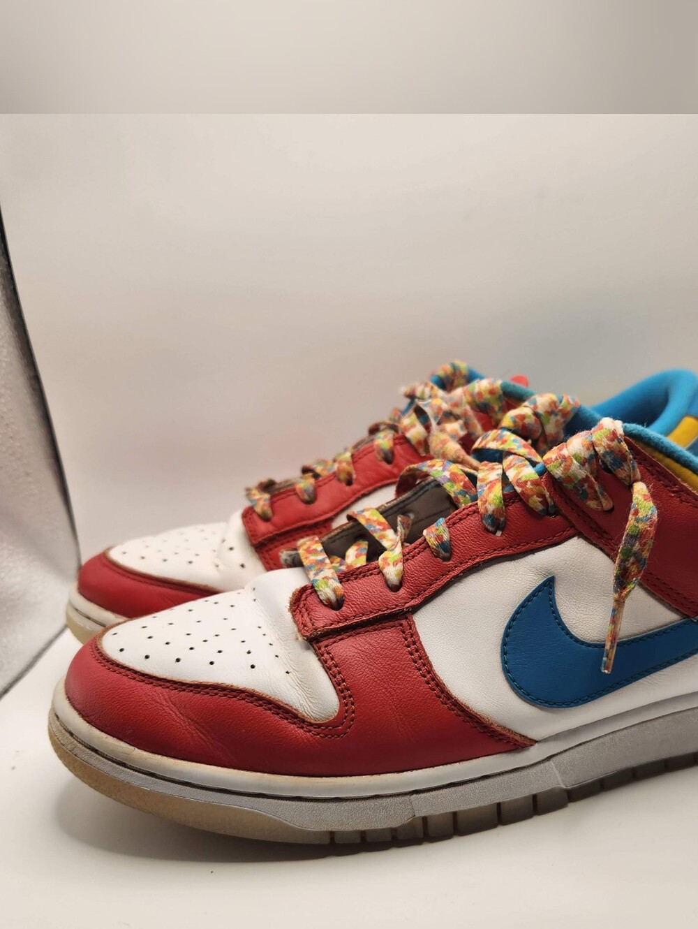 Nike Dunk Low LeBron James Fruity Pebbles DH8009-600 Habanero Red Sz 10.5